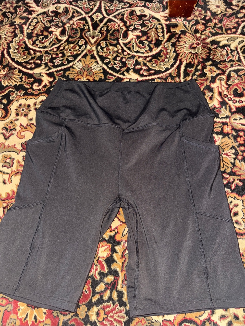Zenana Outfitters Black Bike Shorts with Side Pockets